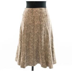 Mexx Snake Print A line Linen Midi Skirt 12